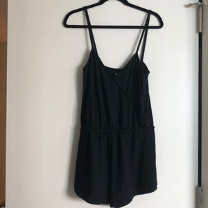 GOLDEN BY TNA BLACK JERSEY HEATHERED ROMPER